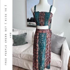 Free People 2-piece Set (Crop Top + Wrap Skirt) XS